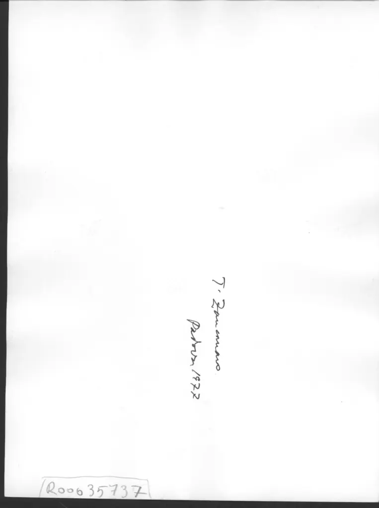 Anonimo , Zancanaro, Antonio - sec. XX - Omaggio all'opera barocca - lirica di Tono [...] , retro