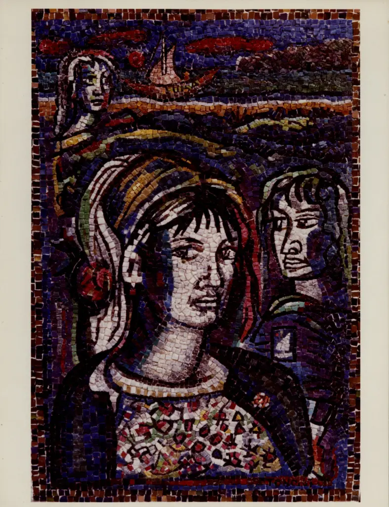 Fotonews , Zancanaro, Antonio - sec. XX - Ritratto su Mosaico , fronte