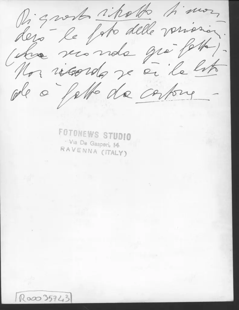 Fotonews , Zancanaro, Antonio - sec. XX - Ritratto su Mosaico , retro