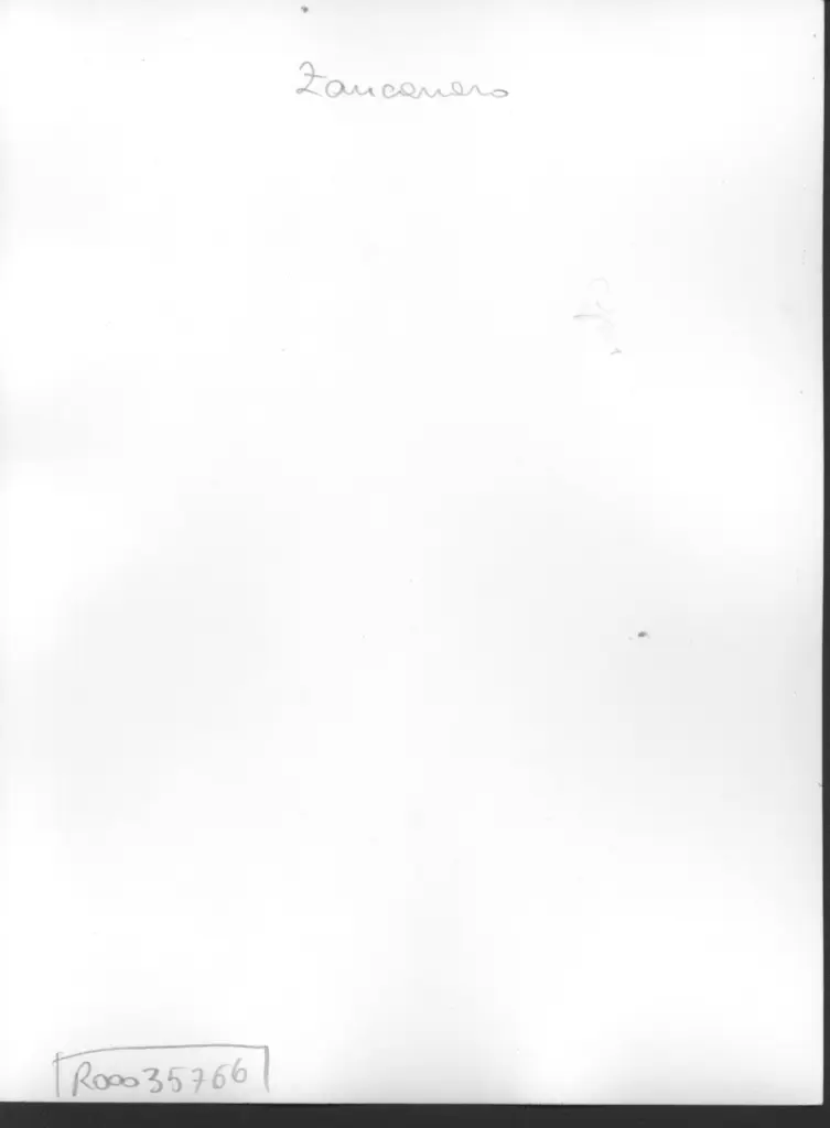 Anonimo , Zancanaro, Antonio - sec. XX - Spartito con personaggi in sottofondo , retro