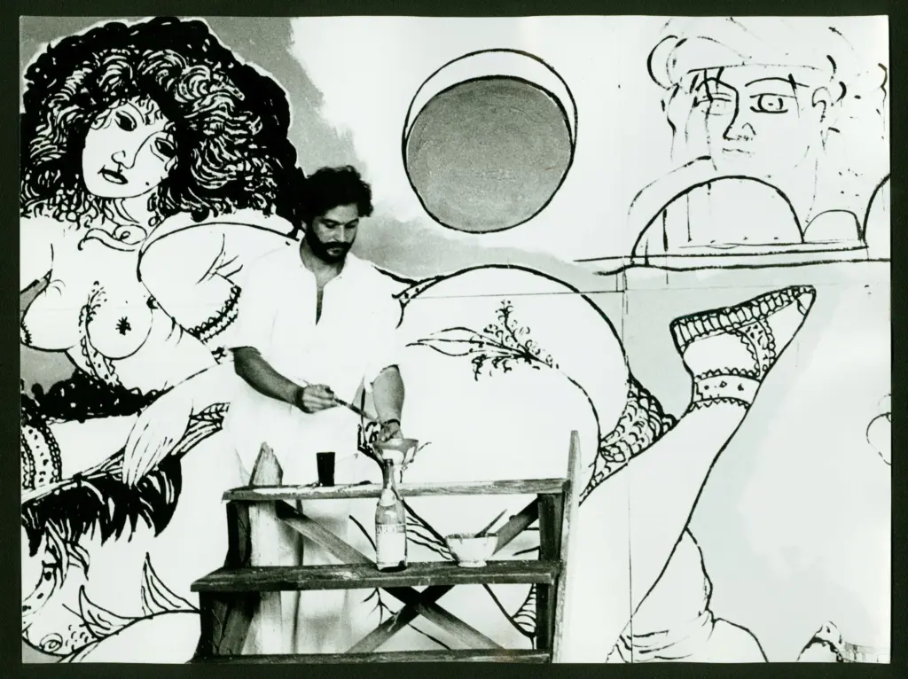 Anonimo , Zancanaro, Antonio - sec. XX - Il pittore prepara la vernice , fronte