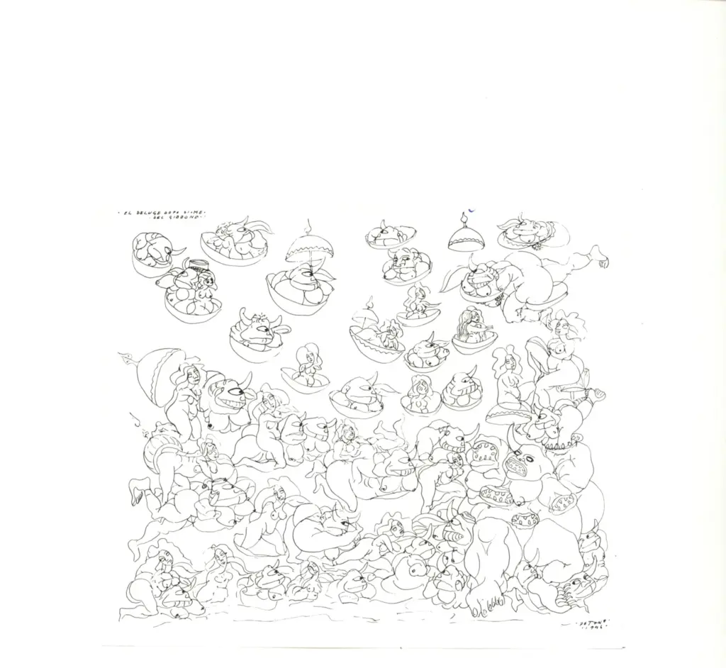 Anonimo , Zancanaro, Antonio - sec. XX - El deluge dopo di me del Gibbone , fronte