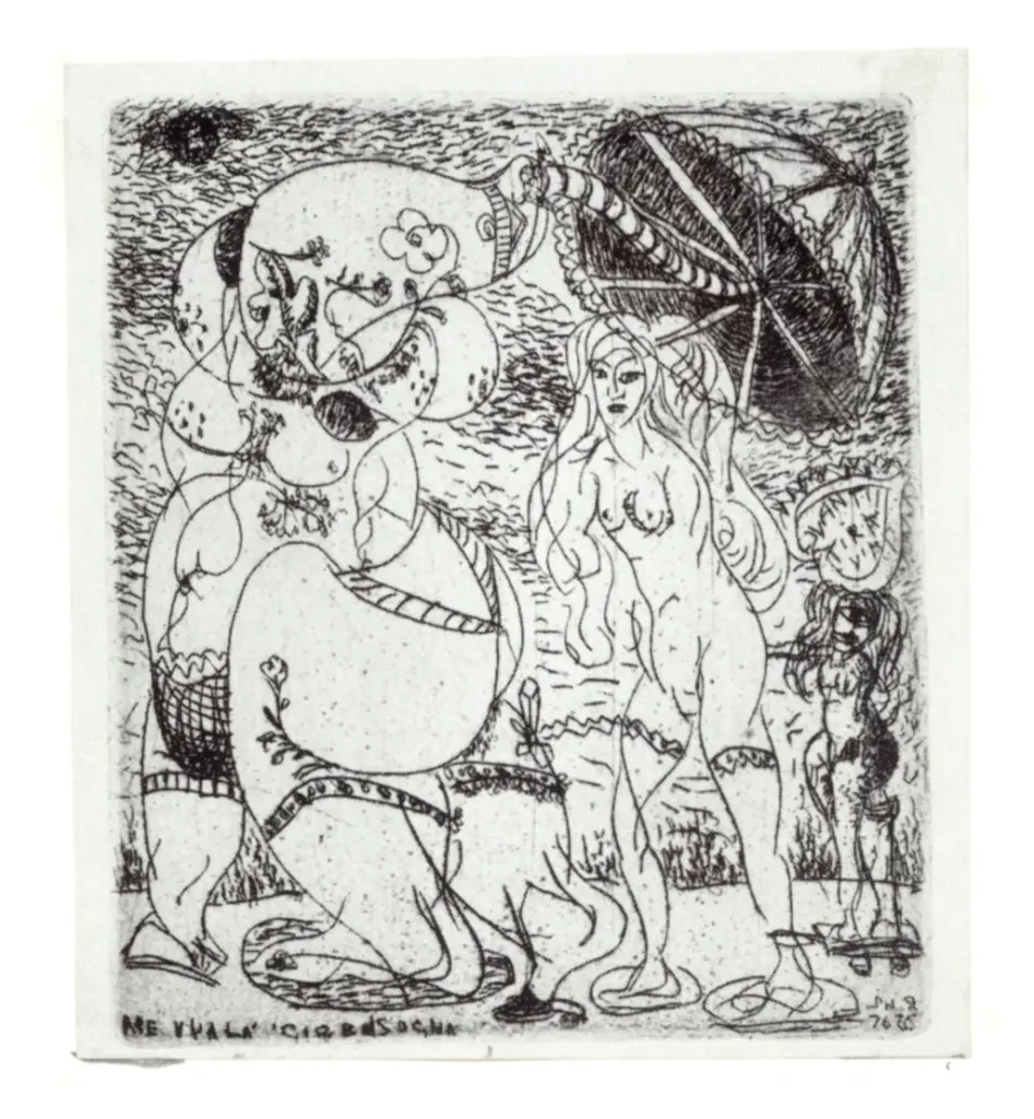 Anonimo , Zancanaro, Antonio - sec. XX - Gibbo e lei