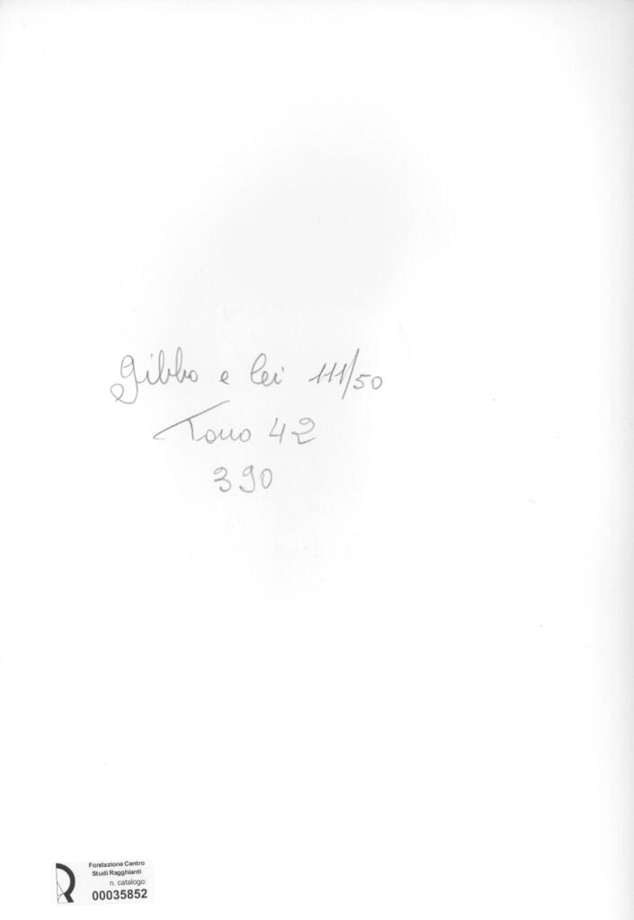 Anonimo , Zancanaro, Antonio - sec. XX - Gibbo e lei , retro