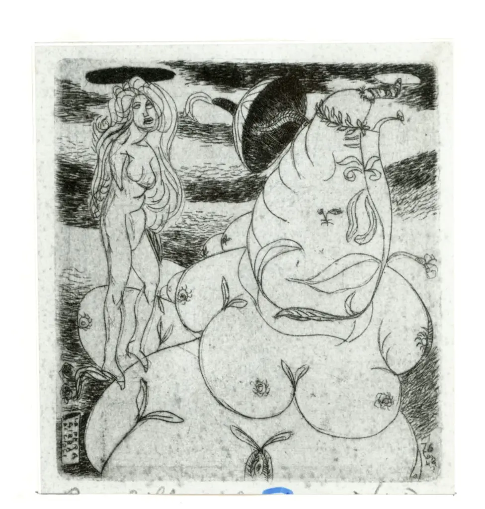 Anonimo , Zancanaro, Antonio - sec. XX - Pera Gibba e lei , fronte