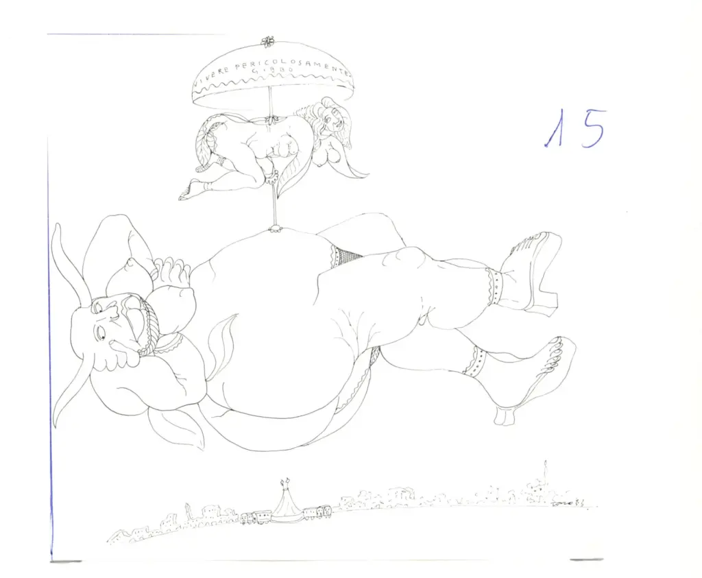 Anonimo , Zancanaro, Antonio - sec. XX - Vivere pericolosamente. Gibbo , fronte