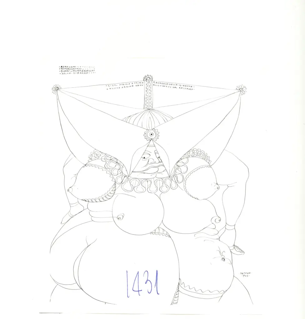 Anonimo , Zancanaro, Antonio - sec. XX - Gibbo maiale e primo generale delle Gibbone [...] , fronte