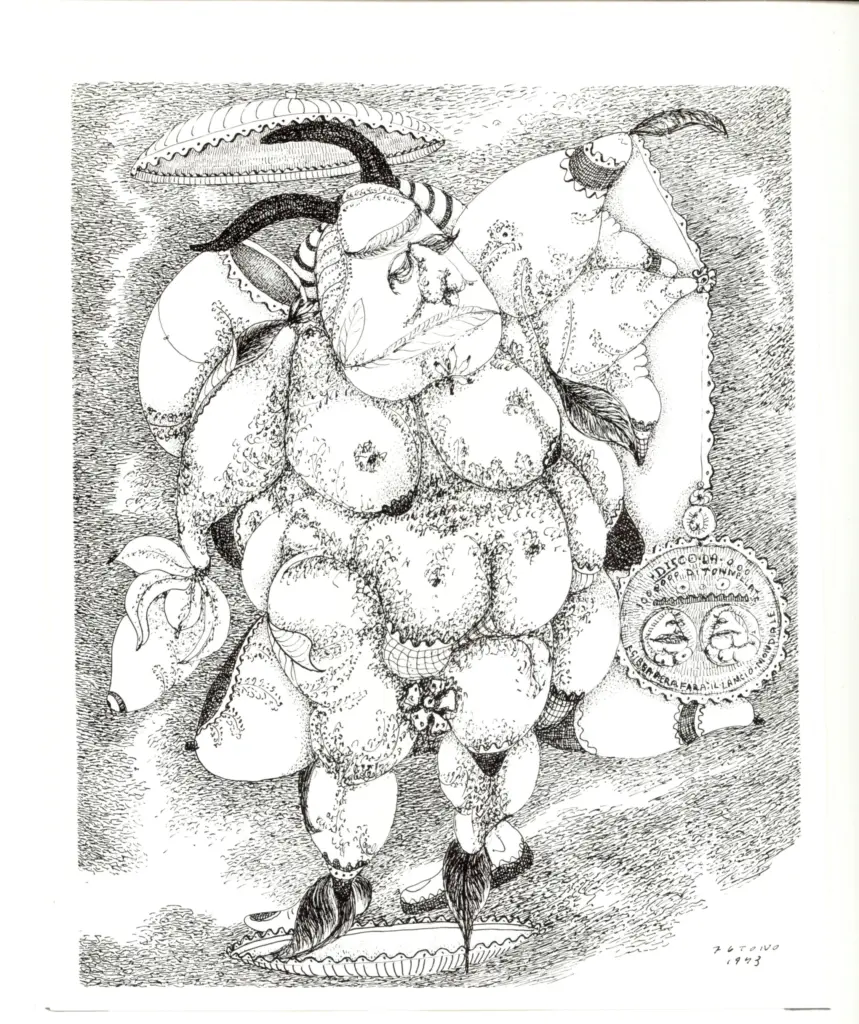 Anonimo , Zancanaro, Antonio - sec. XX - [...] E Gibba pera far&agrave; il lancio mondiale , fronte