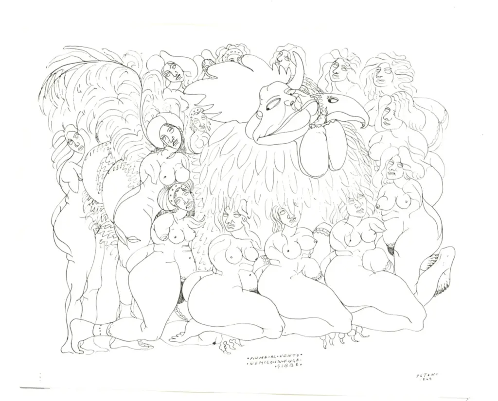 Anonimo , Zancanaro, Antonio - sec. XX - Piume al vento, nemico in fuga, Gibbo , fronte