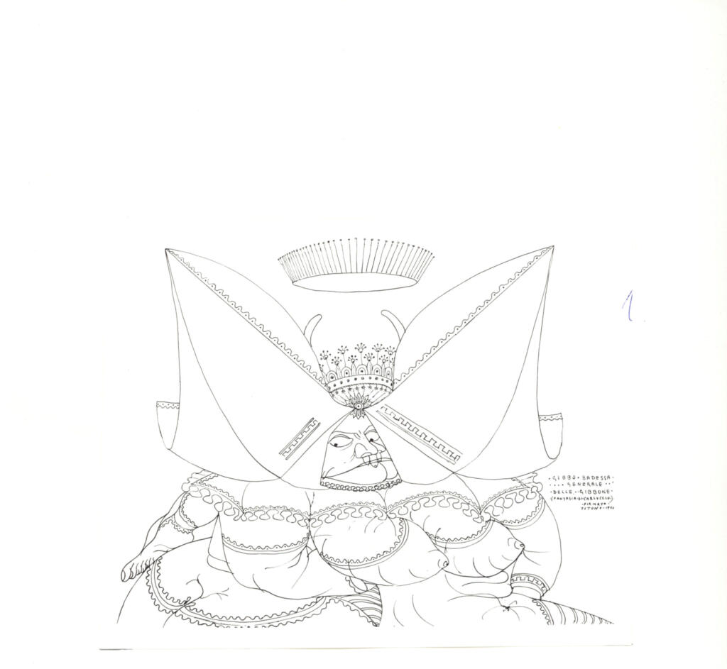 Anonimo , Zancanaro, Antonio - sec. XX - Gibbo Badessa Generale delle Gibbone [...] , fronte