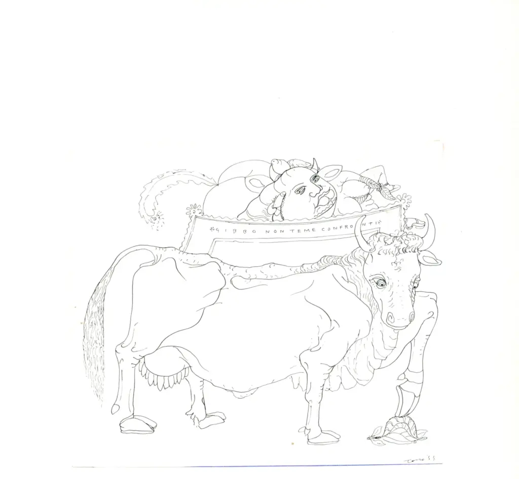 Anonimo , Zancanaro, Antonio - sec. XX - Gibbo non teme confronti , fronte