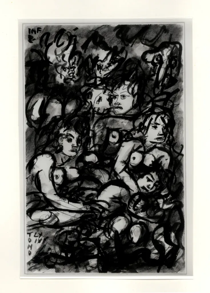 Anonimo , Zancanaro, Antonio - sec. XX - Inferno , fronte