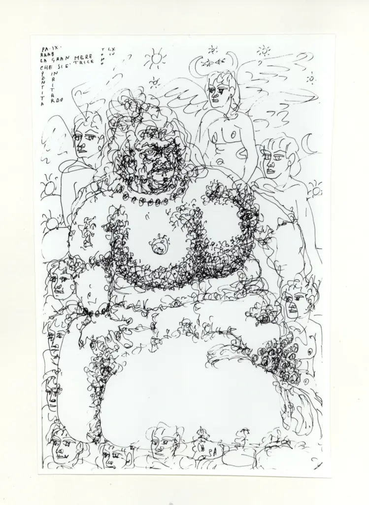 Anonimo , Zancanaro, Antonio - sec. XX - Paradiso IX - Raab la gran meretrice che si &egrave; pentita in ritardo , fronte