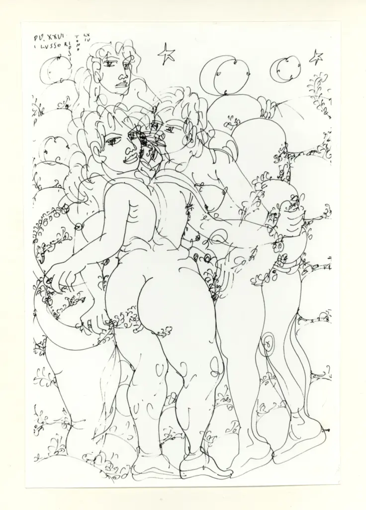 Anonimo , Zancanaro, Antonio - sec. XX - I lussuriosi , fronte