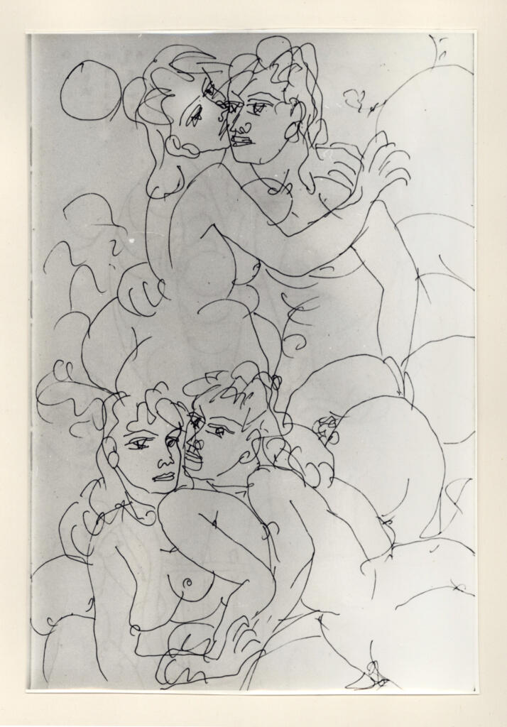 Università di Pisa. Dipartimento di Storia delle Arti , Zancanaro, Antonio - sec. XX -"Divina Commedia": quaderno B, foglio 61 recto: "O buon Apollo" , fronte