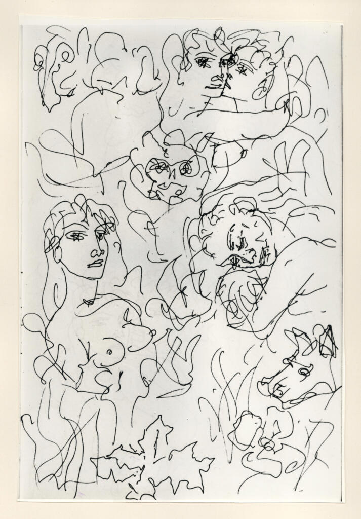 Università di Pisa. Dipartimento di Storia delle Arti , Zancanaro, Antonio - sec. XX - "Divina Commedia": quaderno B, foglio 60 recto: "Tanto era forte il sonno" , fronte