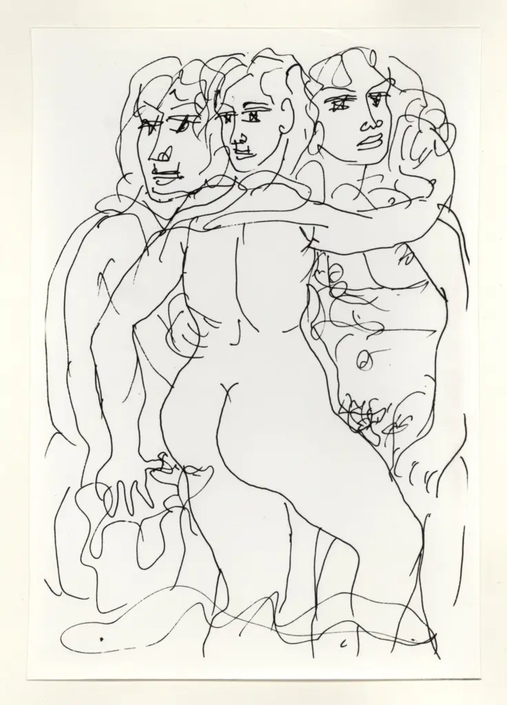 Anonimo , Zancanaro, Antonio - sec. XX - Tre figure , fronte