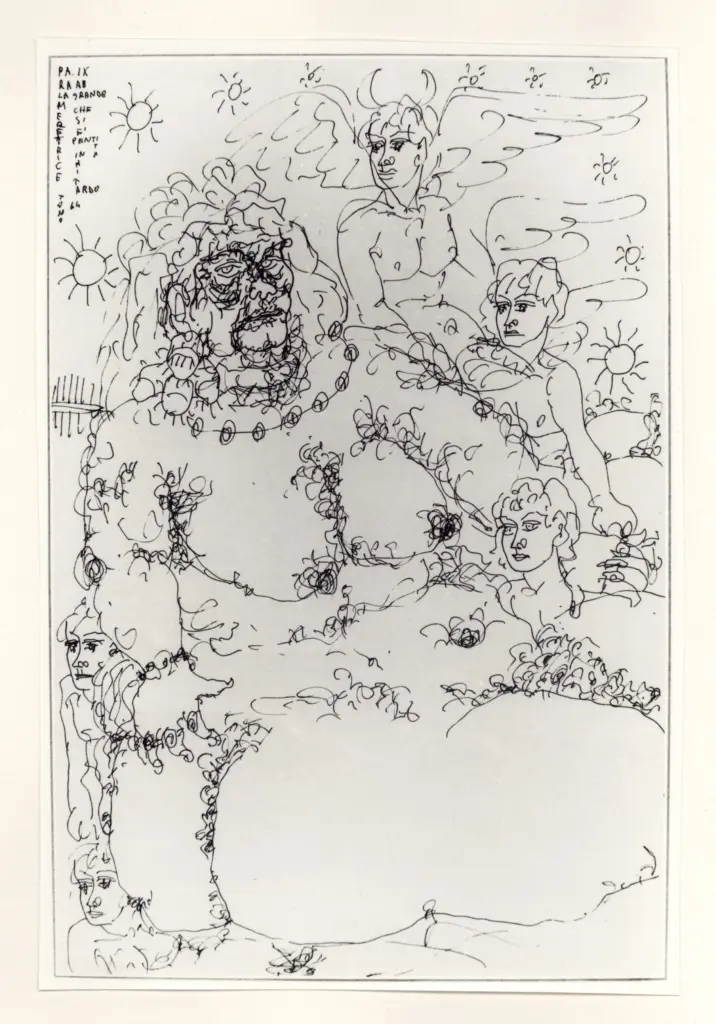 Anonimo , Zancanaro, Antonio - sec. XX - La grande meretrice che si &egrave; pentita in ritardo , fronte