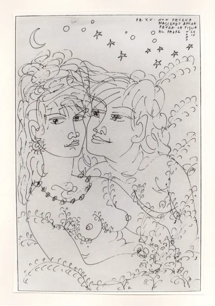 Anonimo , Zancanaro, Antonio - sec. XX - Non faceva nascendo ancor paura la figlia al padre , fronte