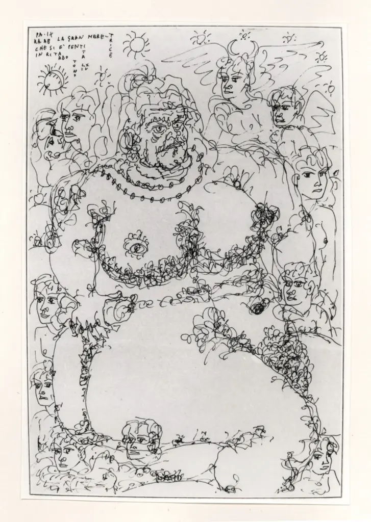 Anonimo , Zancanaro, Antonio - sec. XX - La gran meretrice che si &egrave; pentita in ritardo , fronte