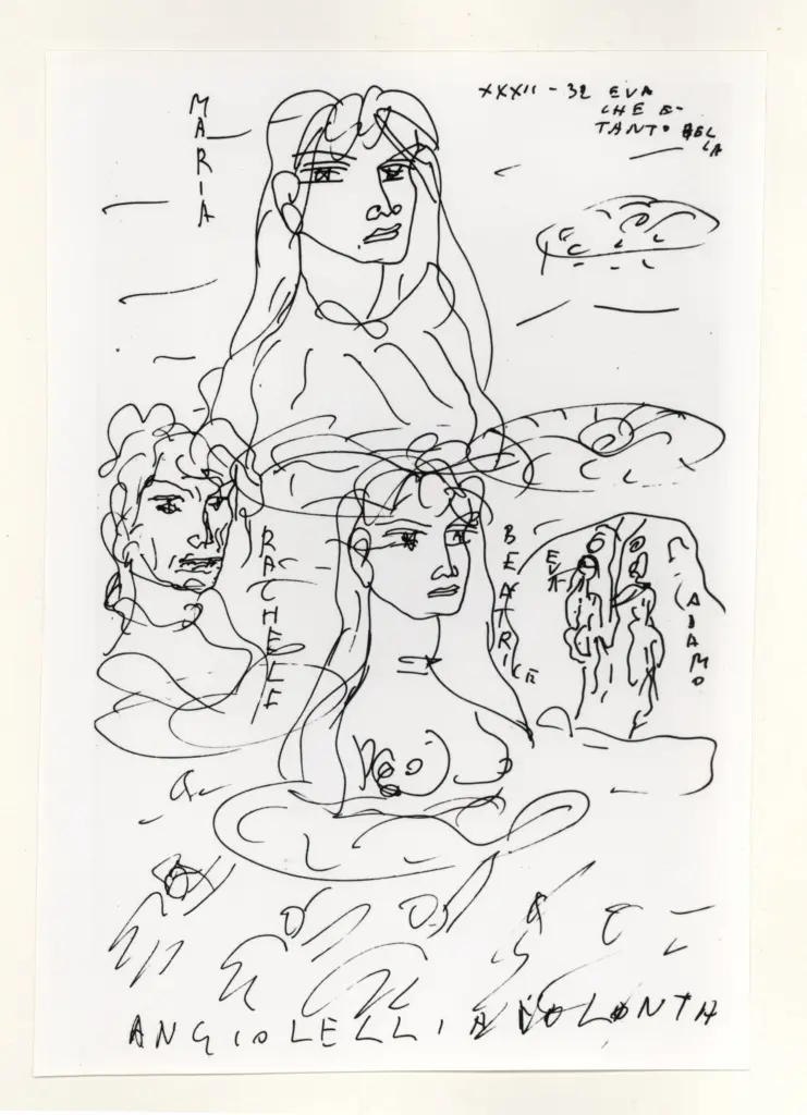 Anonimo , Zancanaro, Antonio - sec. XX - Paradiso XXXII - Maria, Rachele e Beatrice , fronte