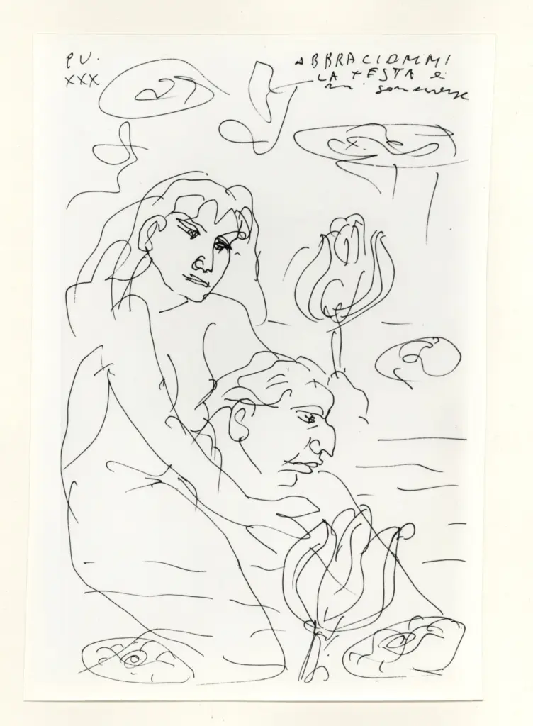 Anonimo , Zancanaro, Antonio - sec. XX - Abbracciommi la testa [...] , fronte