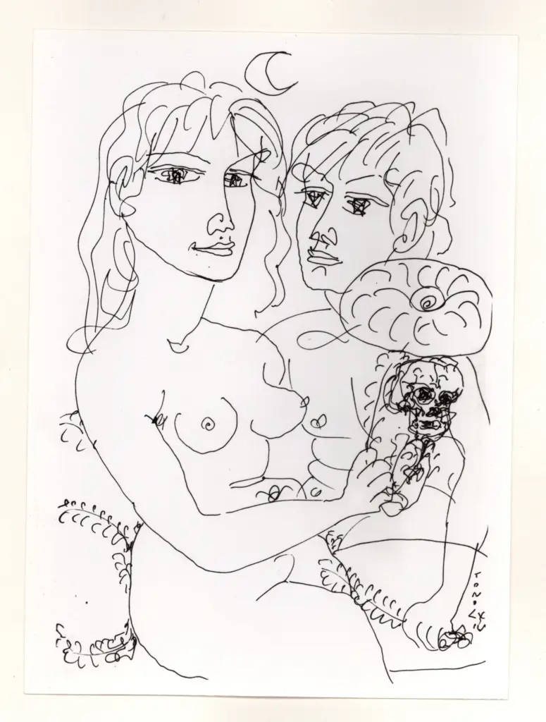 Anonimo , Zancanaro, Antonio - sec. XX - Due figure , fronte