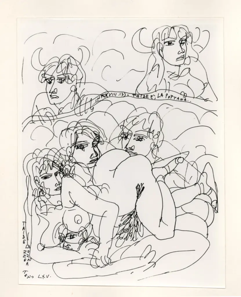 Anonimo , Zancanaro, Antonio - sec. XX - Inferno XVIII - Taide la zozzona , fronte