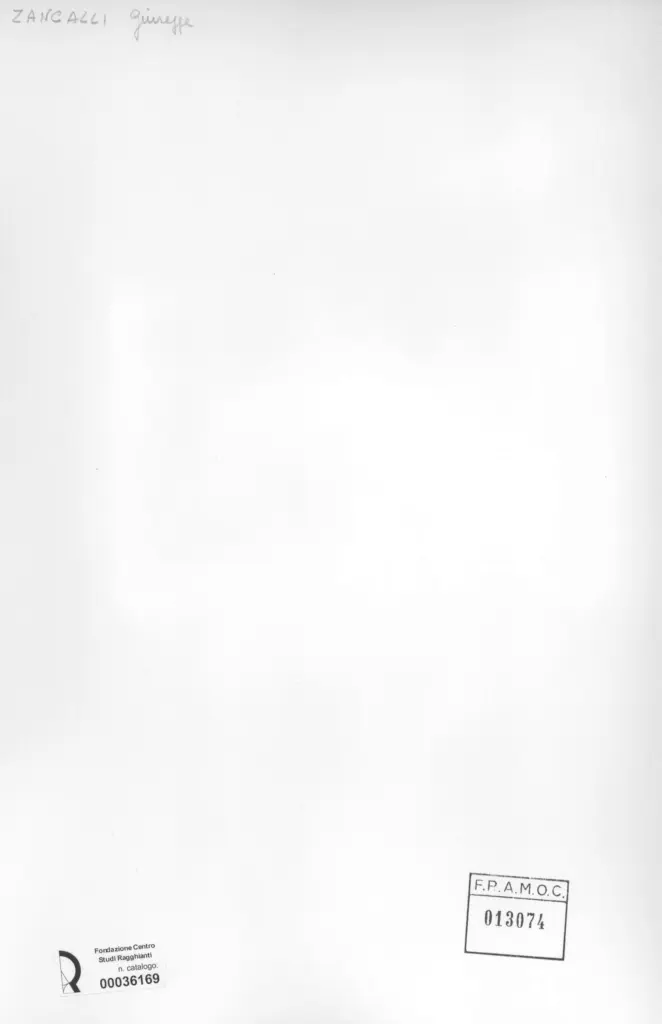 Anonimo , Zancalli, Giuseppe - sec. XX - Disegno , retro