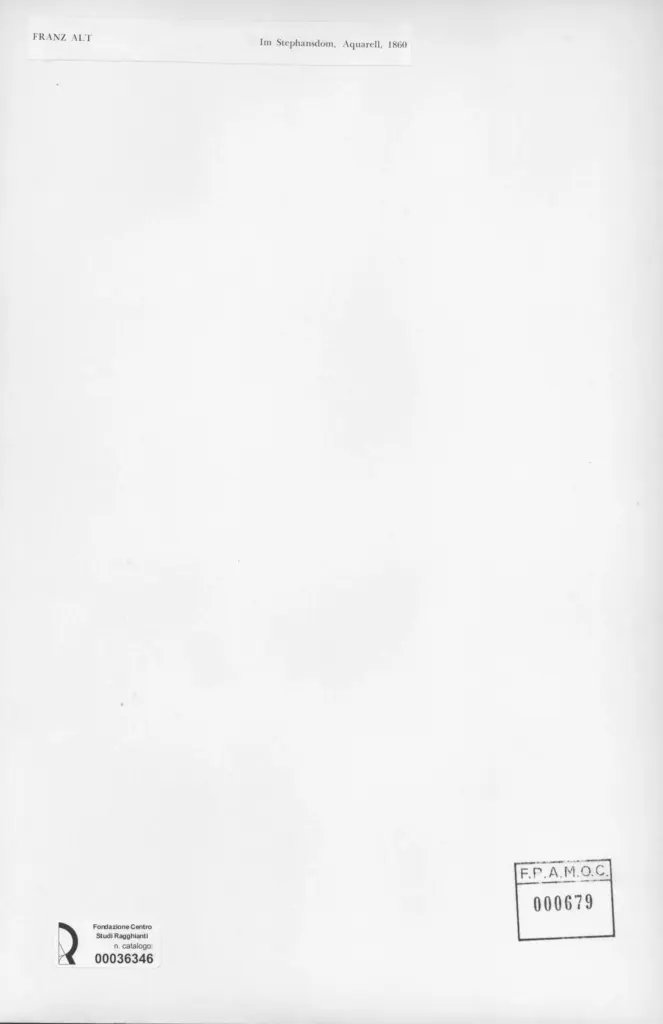 Anonimo , Alt, Franz - sec. XIX - , retro