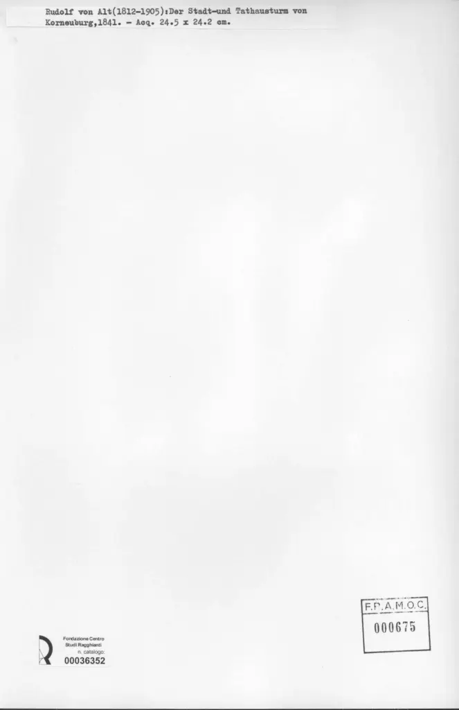 Anonimo , Alt, Rudolf - sec. XIX - , retro