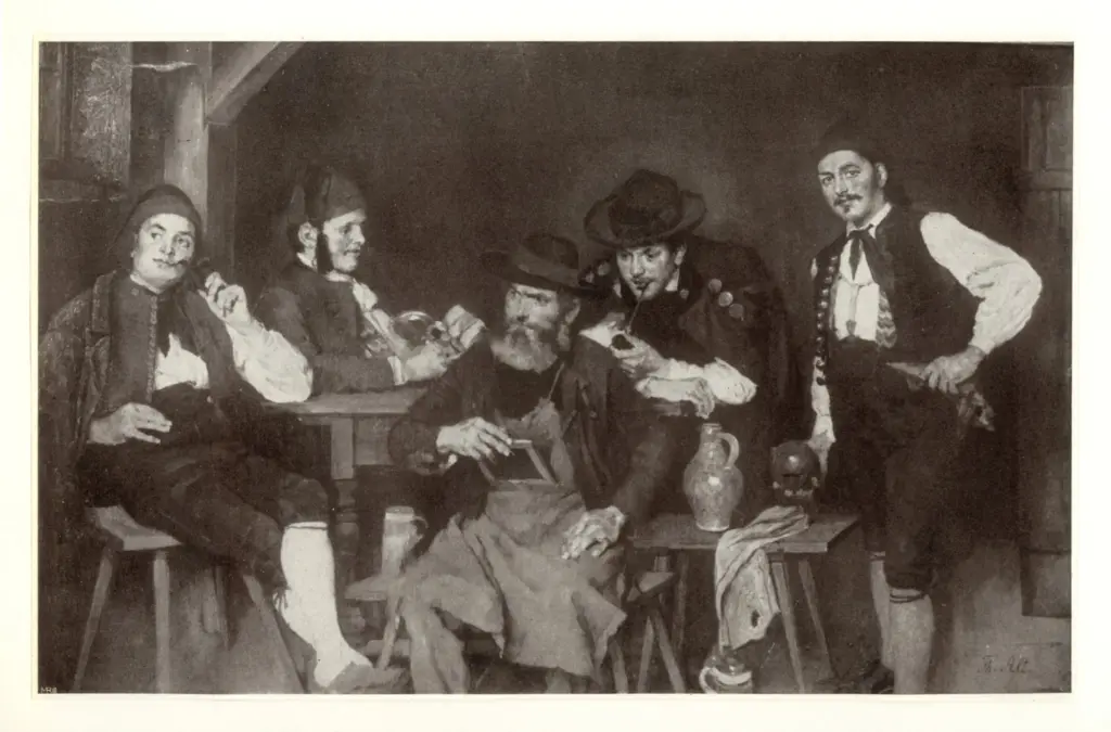 Anonimo , Alt, Theodor - sec. XIX/ XX - Die Kegelpartie , fronte