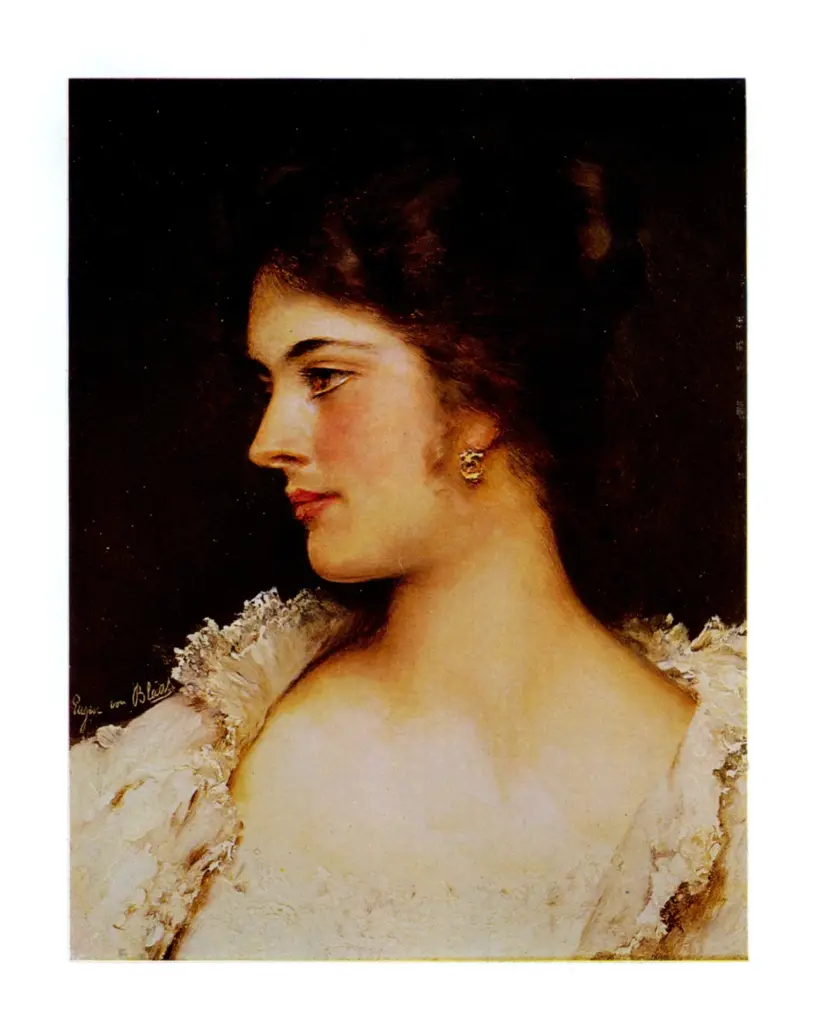 Anonimo , de Blaas, Eugene - sec. XIX/ XX - Portrait of a young girl , fronte