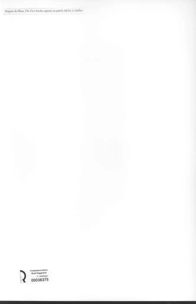 Anonimo , de Blaas, Eugene - sec. XIX/ XX - The First Smoke , retro