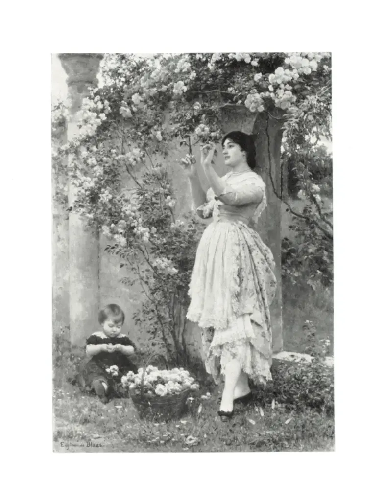 Anonimo , de Blaas, Eugene - sec. XIX/ XX - Picking Roses , fronte