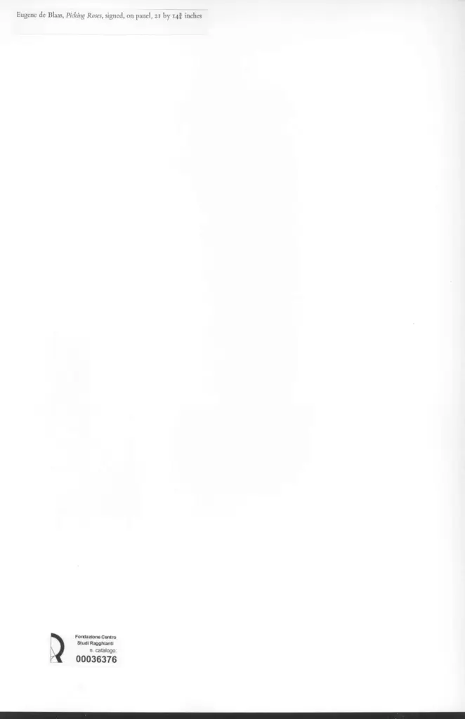 Anonimo , de Blaas, Eugene - sec. XIX/ XX - Picking Roses , retro