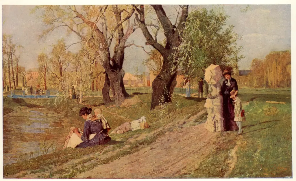 Anonimo , Blau, Tina - sec. XIX - Fr&uuml;hling im Prater , fronte