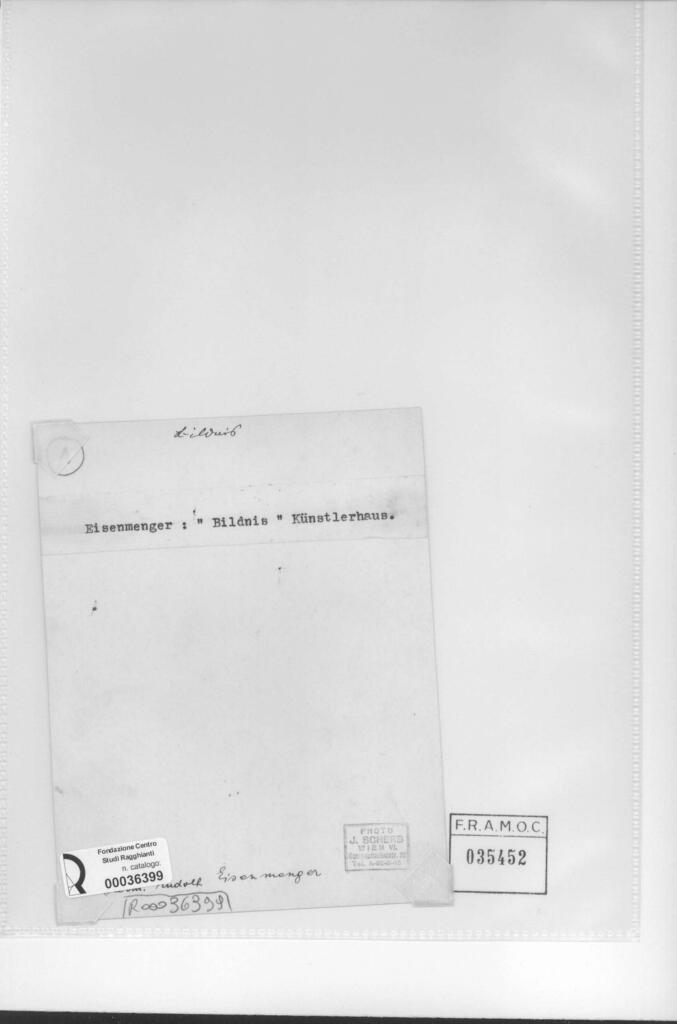 Schers, J. , Eisenmenger, Rudolf H. - sec. XIX - Bildnis , retro