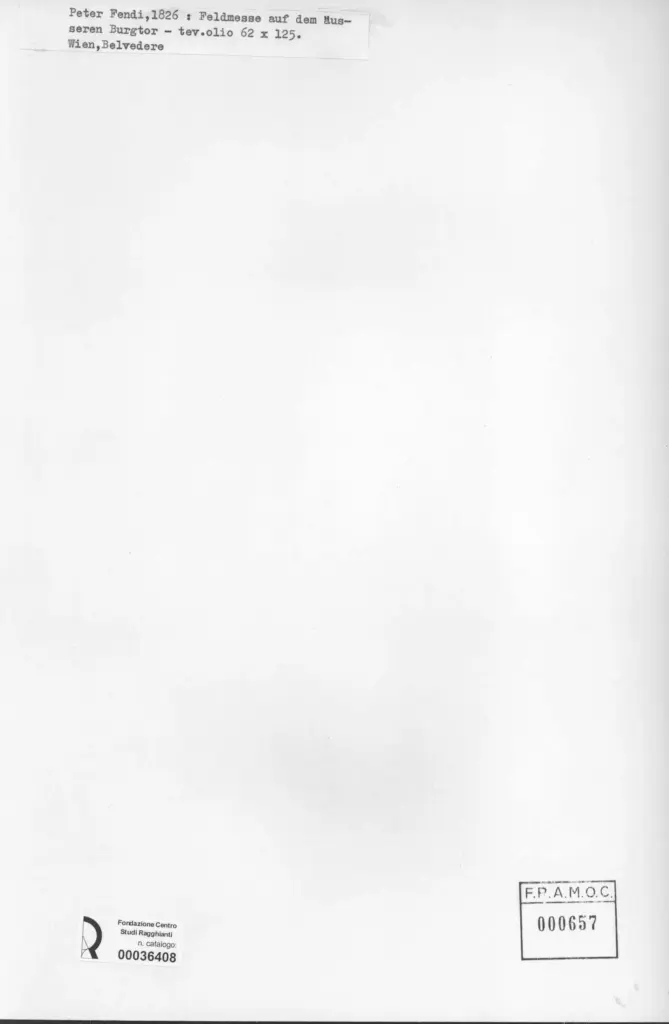 Anonimo , Fendi, Peter - sec. XIX - Feldmesse auf dem &auml;usseren , retro