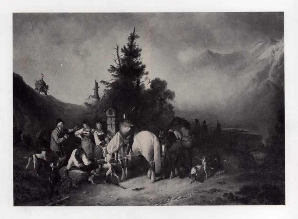 Anonimo , Frey, Johann Wilhelm - sec. XIX - Paesaggio , fronte