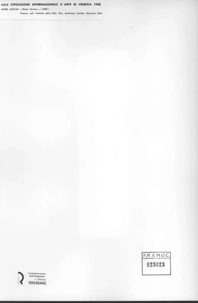 Anonimo , Klimt, Gustav - sec. XIX - Nuda Veritas , retro