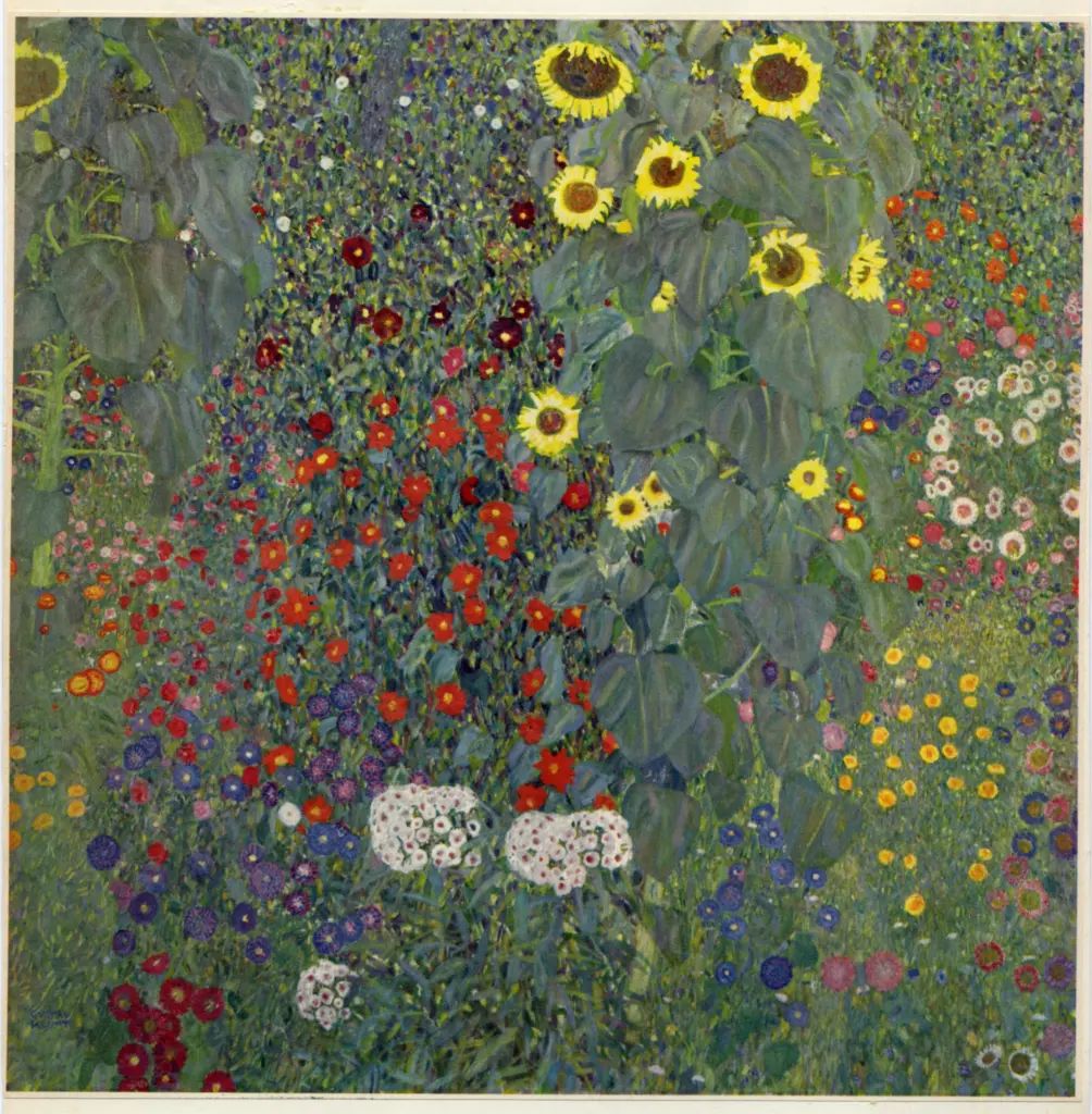 Photo Mayer , Klimt, Gustav - sec. XX - Bauerngarten mit Sonnenblumen , fronte