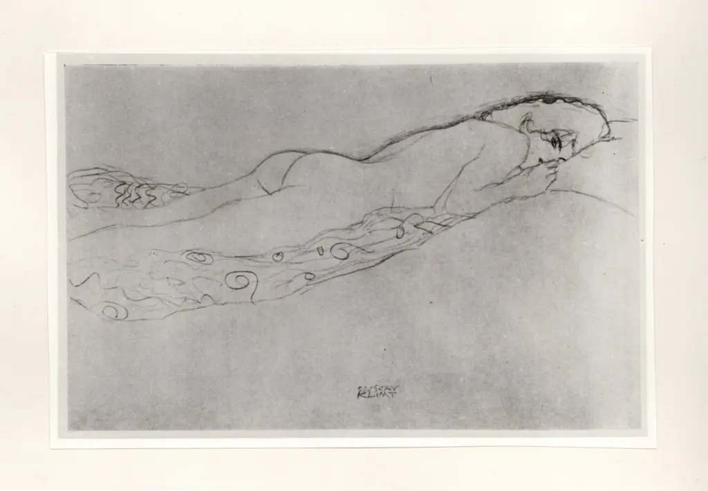 Anonimo , Klimt, Gustav - sec. XX - Studio per il Wasserschlangen , fronte