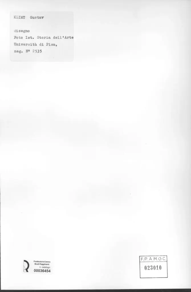 Universit&agrave; di Pisa. Dipartimento di Storia delle Arti , Klimt, Gustav - - , retro
