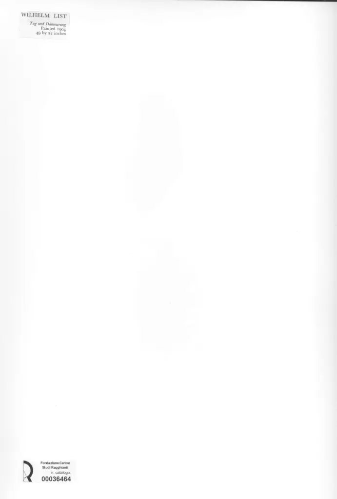 Anonimo , List, Wilhelm - sec. XX - Tag und D&auml;mmerung , retro