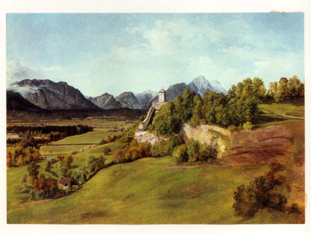 Anonimo , Loos, Friedrich - sec. XIX - Der Mönchsberg bei Salzburg , fronte
