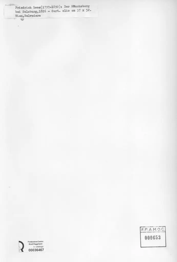 Anonimo , Loos, Friedrich - sec. XIX - Der M&ouml;nchsberg bei Salzburg , retro