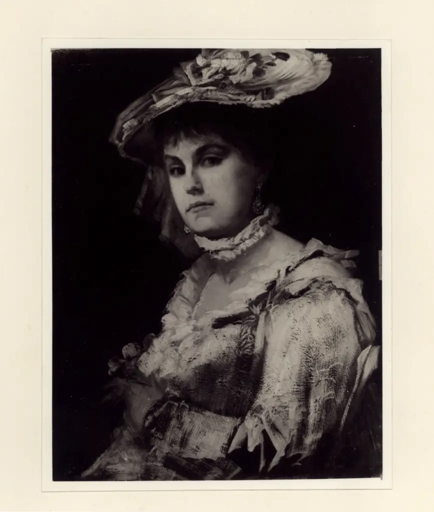 Anonimo , Makart, Hans - sec. XIX - Bilduis seiner ersten Frau Amalia , fronte