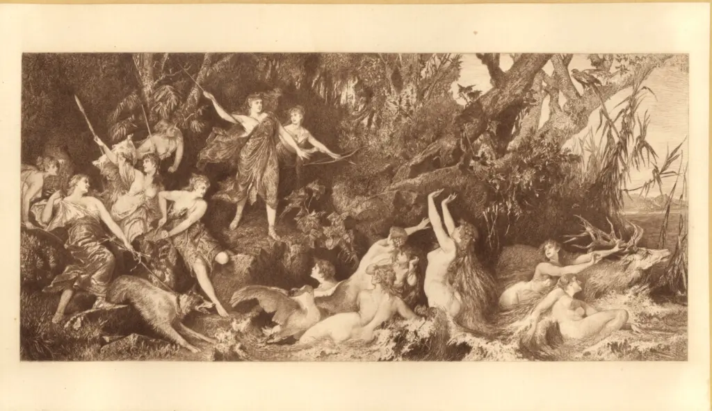 Makart, Hans , Composizione allegorica