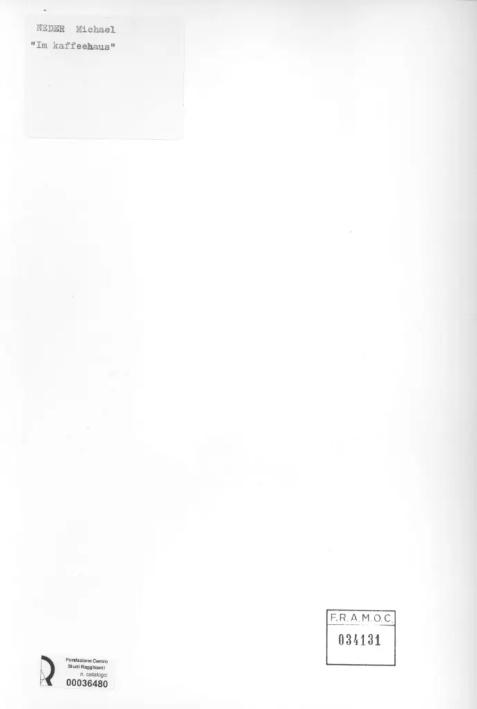 Anonimo , Neder, Michael - sec. XIX - Im kaffeehaus , retro